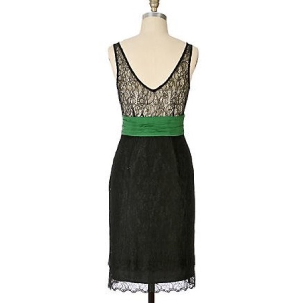 Moulinette Soeurs Black & Green Lace Dress Size 0